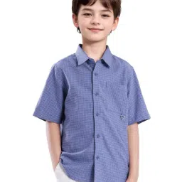 Rare Ones Boys Purple Cotton Chequered Shirt-picture-20