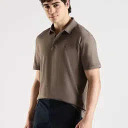 Calvin Klein Jeans Brown Cotton Regular Fit Polo T-Shirt image 3