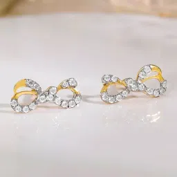 GIVA Lab Grown Diamond 18k (750) Gold Earrings for Women-image-13