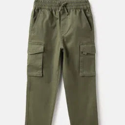 United Colors of Benetton Boys Green Cotton Trousers-picture-35