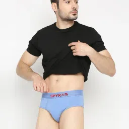 UnderJeans by Spykar Sky Blue Briefs image 5