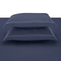 Sansaar Brown Cotton Geometric 210 TC King Flat Bedsheet with 2 Pillow Covers image 4