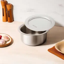 Meyer Trivantage Silver Tri-Ply Stainless Steel Tope with Lid - 14 cm (1100 ml)-image-7