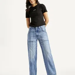 Levi's Blue Cotton Loose Fit Jeans image 3