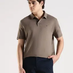 Calvin Klein Jeans Brown Cotton Regular Fit Polo T-Shirt image 5