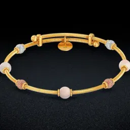 Joyalukkas 22k Yellow Gold Pearl Delight Kid's Bangle-image-93
