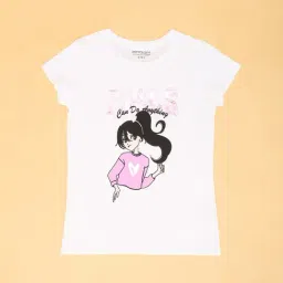 Pantaloons Junior Girls White T-Shirt image 3