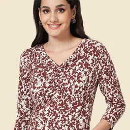 YU by Pantaloons Abstract Printed Ruched Cotton Crop Top-picture-16