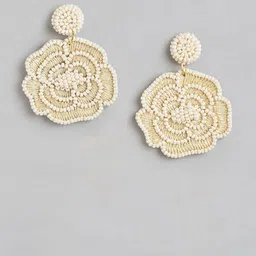 RICHEERA Artificial Beaded Floral Shaped Drop Earrings image 4