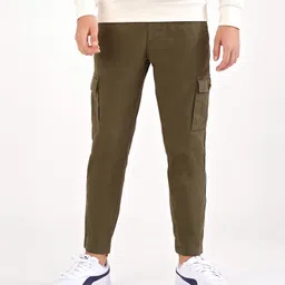Primo Gino Ankle Length Cargo Pants - Olive-picture-10
