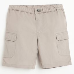 Campana 100% Cotton Woven Solid Cargo Shorts - Light Grey-picture-30