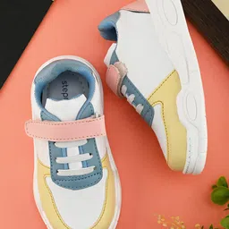 Steprite Colour Blocked Velcro Closer Sneakers - Yellow & White-picture-25