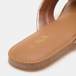 R&B Women PU Open Toe Flats image 4