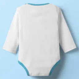 Babyhug 100% Cotton Knit Full Sleeves Onesie with Animal Print - White image 2