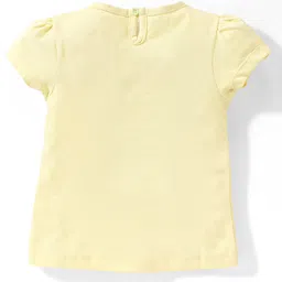 Babyhug Cotton Knit Half Sleeves Night Suit With Ice Cream Print - Yellow & Pink image 3