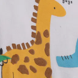 Babyhug 100% Cotton Knit Full Sleeves Onesie with Animal Print - White image 3