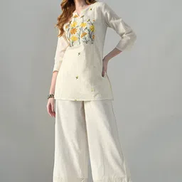 Myshka Embroidered Pure Cotton Tunic With Trouser-picture-41