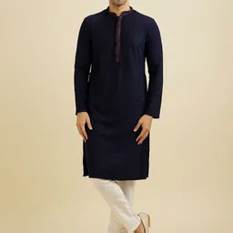 Manyavar Men Regular Kurta with Pyjamas image 1