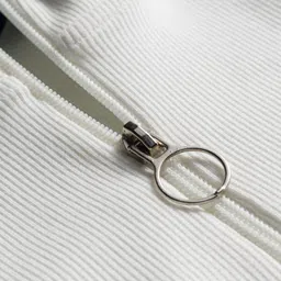 Pine Kids Cotton Lycra Knit Full Sleeves Solid Color High Neck Top - Offwhite image 4