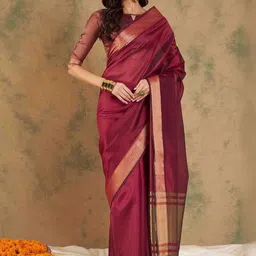 all about you Zari Organza Handloom Kanjeevaram Saree-picture-43