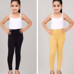 TIK TOK WEARS Girls Pack of 2 Cotton Churidar Length Legging-picture-43