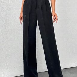 Next One Women Regular Fit Smart High-Rise Easy Wash Pleated Korean Pants-image-28