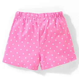 Babyhug Cotton Knit Half Sleeves Night Suit With Ice Cream Print - Yellow & Pink image 5