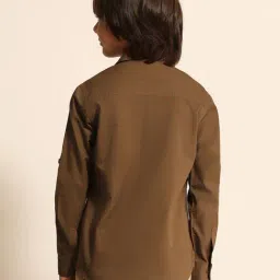 U.S. Polo Assn. Boys Brown Cotton Shirt image 2