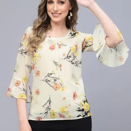SELVIA Multicolor Floral Print Top image 1