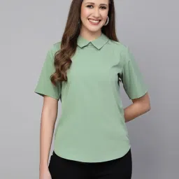 SELVIA Green Regular Fit Top image 1