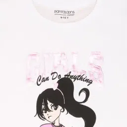 Pantaloons Junior Girls White T-Shirt image 4