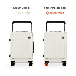 Nasher Miles Silicon Valley Hard-Sided Polycarbonate Cabin Luggage White 20 inch Trolley Bag image 2
