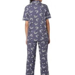 Smarty Pants Grey Regular Fit Geometric Print Pyjama Set image 2