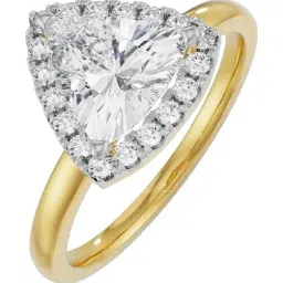 Emori 18k Yellow Gold & Diamond Trio Halo Engagement Ring-image-78