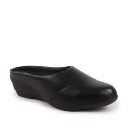 Fausto Women's Black Mule Wedges image 2