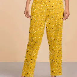 Lyra Mustard Printed Pyjamas image 1