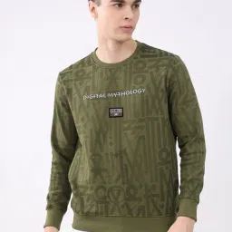 Monte Carlo Green Regular Fit Printed Sweatshirt-picture-33