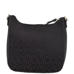 TOMMY HILFIGER Black Tonal Monogram Cross Body Bag image 2