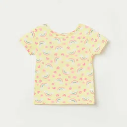 Juniors by Lifestyle Kids Yellow Cotton Cotton T-Shirt image 2
