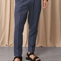 Mr Bowerbird Men Liberal Fit Pleated Trousers-picture-47