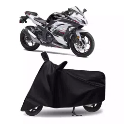 Auto Pearl Bike Cover for Kawasaki 300 BS6 (Black)-picture-34