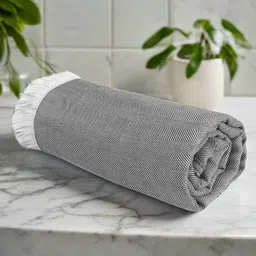 Heelium Grey & White Bamboo 250 GSM Bath Towel-image-42