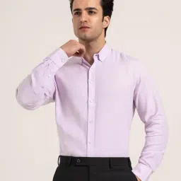 Red Tape Pastel Purple Cotton Solid Regular Fit Shirt-picture-37