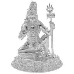 Sri Jagdamba Pearls 0.8 Silver Lord Shiva Divine Idol - 22 gm image 1