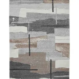 Obsessions Light Grey & Brown Abstract Carpet - Large image 2