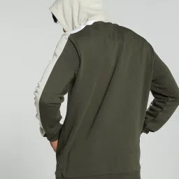 Puma Essentials Green Cotton Regular Fit Hooded Sweatshirt image 2