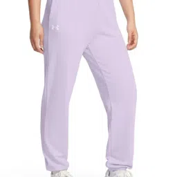 Under Armour Purple Cotton Loose Fit Logo Printed Sports Joggers-picture-17