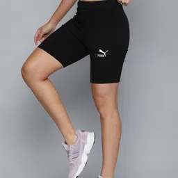 Puma Women Classics Ribbed High-Rise Sports Shorts-image-45
