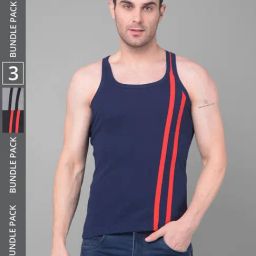 Dollar Bigboss Assorted Cotton Regular Fit Vest - Pack Of 3-picture-13