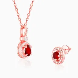 GIVA 925 Sterling Silver Rose Gold Set for Women image 4